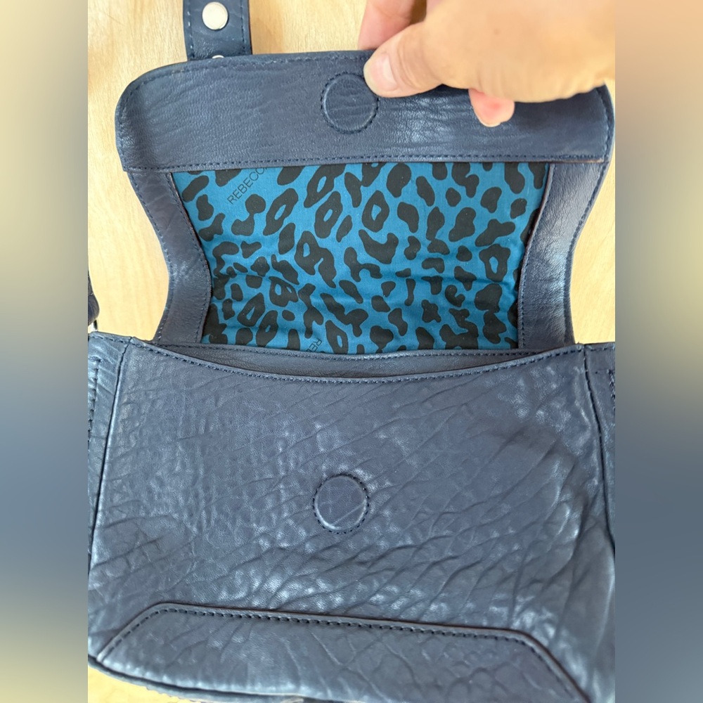 Rebecca Minkoff “Willi” Navy Studded Crossbody Bag - Picture 12 of 13